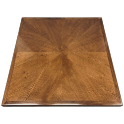 Quartered Ash Veneer Inlay in Sunburst Pattern with Ash Wood Edge in Custom Stain