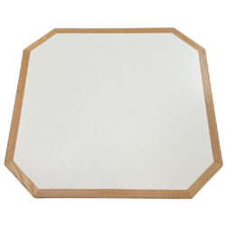 Wilsonart "Linen" Laminate Inlay with Red Oak Wood Edges