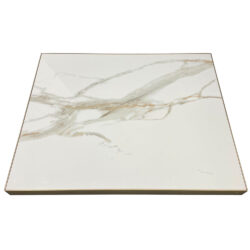 2CM Infinity Porcelain “Calcatta Oro” with Brass Edges and Screws