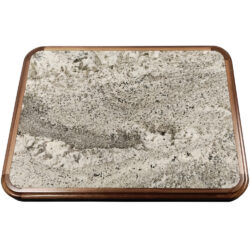 Daltile "Sterling" Granite Inlay with Walnut Wood Edges