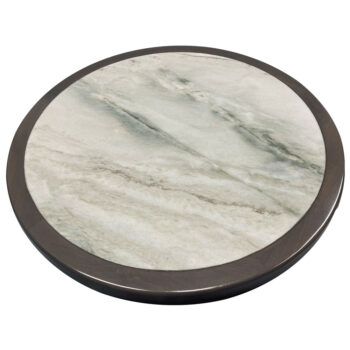 Sea Pearl Quartzite Inlay with Custom Stained Maple Wood Edge