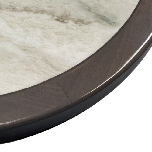 Sea Pearl Quartzite Inlay with Custom Stained Maple Wood Edge