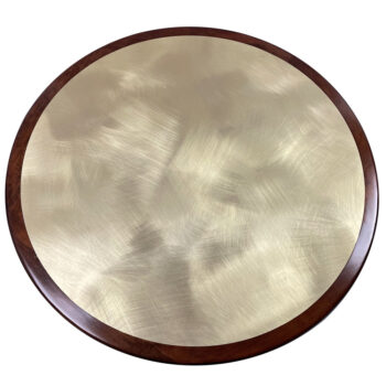 Moz Antique Gold in Cloud Pattern with Stained Cherry Wood Edge