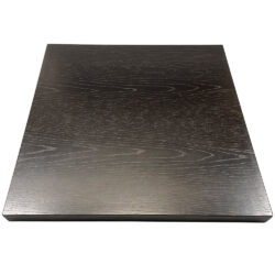 PS Oak Veneer Overlay with Wood Edge, Custom Ebony Stain, Satin UV Open Grain Finish