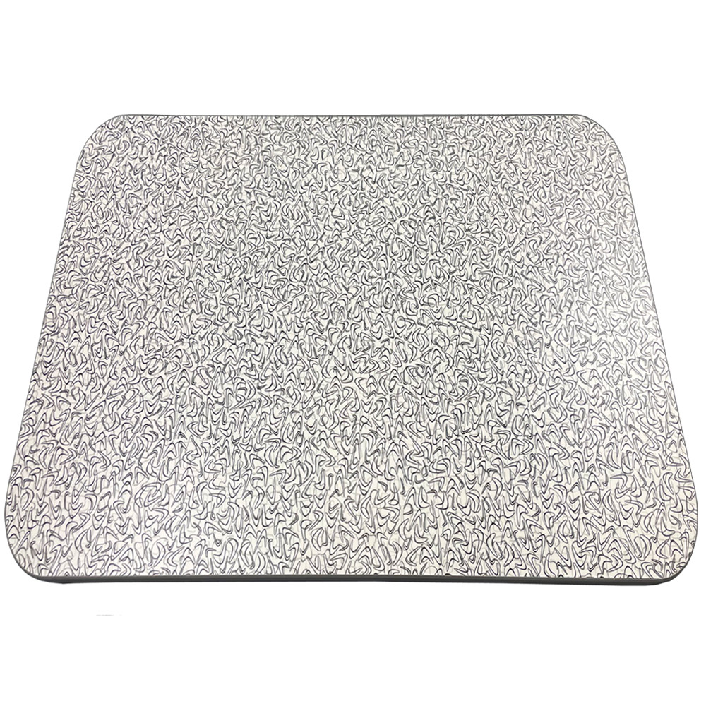 Wilsonart Retro Domino Laminate Table Top with Satin Ribbed Aluminum T-Mold Edge