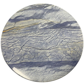 2CM Azul Macaubas Quartzite Polished with Bullnose Profile