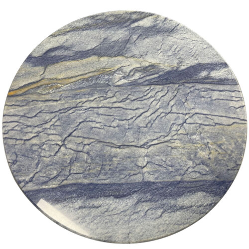2CM Azul Macaubas Quartzite Polished with Bullnose Profile
