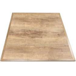 Formica Oxidized Beamwood Laminate Inlay with 1-1/4 Maple Wood Edge Stained to Match