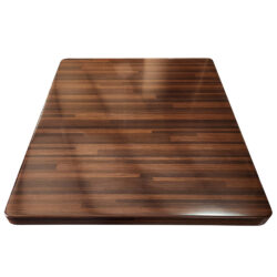 Brookline Velo Brown Veneer with Matchin Veneer Edge and 1 inch Radius Corners