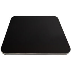 Wilsonart Black Laminate with Ribbed Aluminum Edge