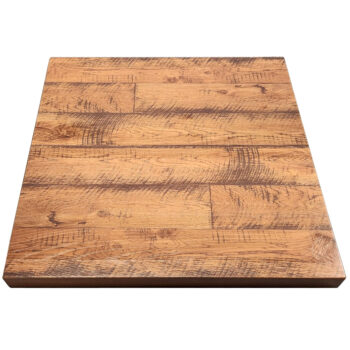 Rustic Digital Print of Faux Bandsaw Planks on Veneer with Wood Edge with Custom Stain