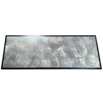 Moz Metal Inlay: Pattern Clouds | Color Graphite with a Black Wood Edge