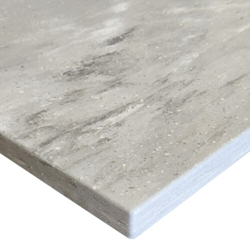 Corian Solid Surface in Color Ash Aggregate with 1.5" Drop Edge