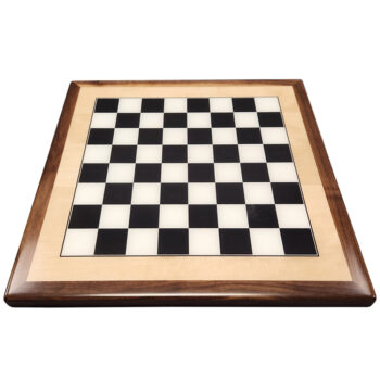 Custom Printed Checkerboard on Maple Veneer with Walnut Wood Edge