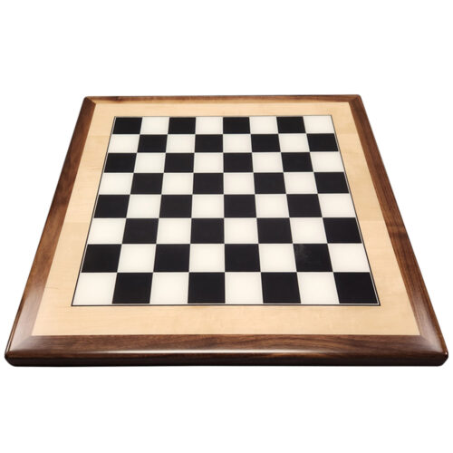 Custom Printed Checkerboard on Maple Veneer with Walnut Wood Edge