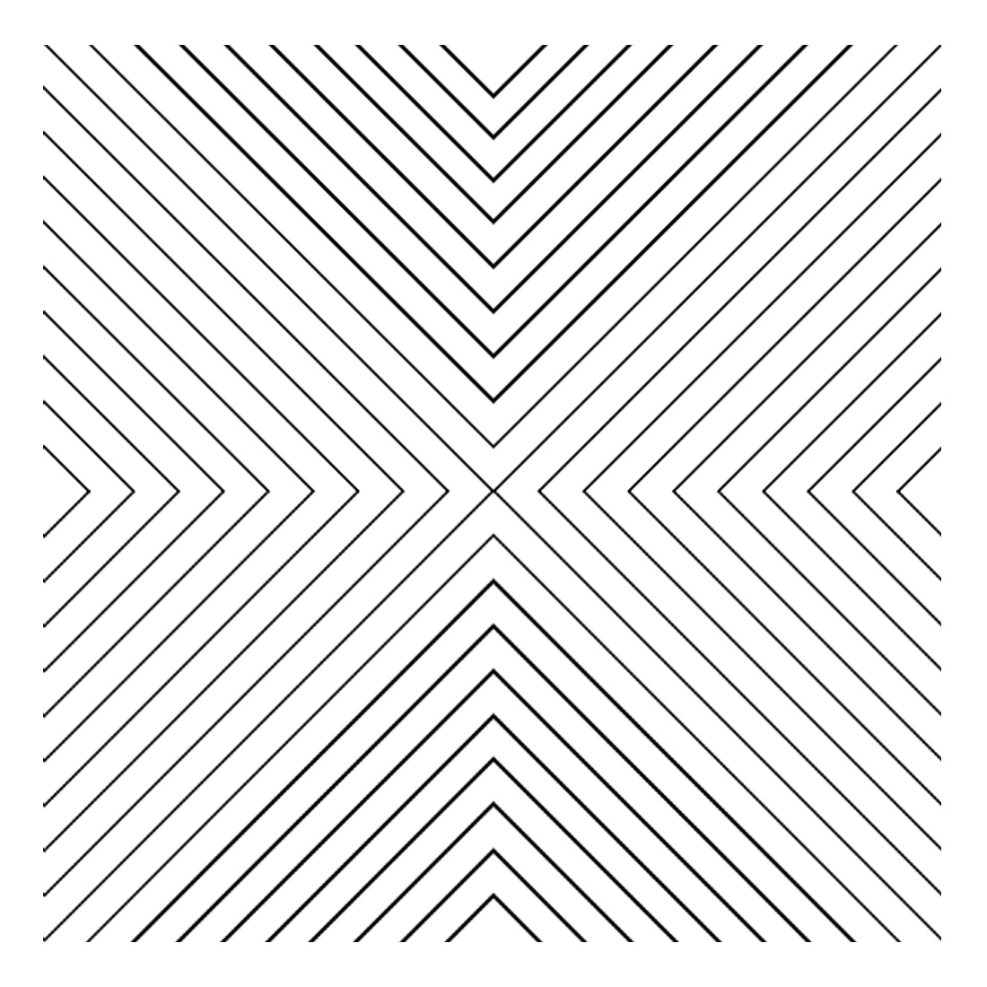 Reverse Diamond Pattern