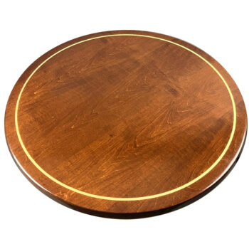 Maple Veneer with Custom Stain and 1/4" Brass Accent
